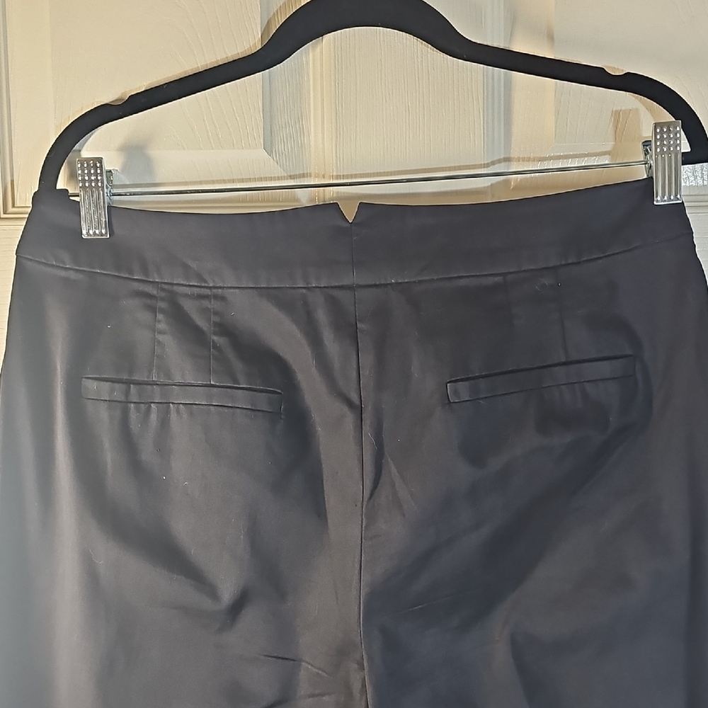 Ann Taylor Navy Side Zip Button-Front Wide Leg  Trousers Size 12 EUC - Picture 6 of 12